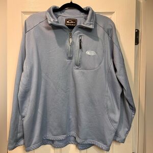 Drake Men's Blue Polyester Zip Neck Chest Pocket Hunting Jacket Size L